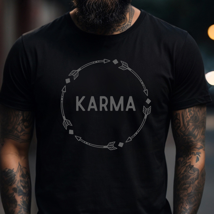 Tričko s potiskem Karma