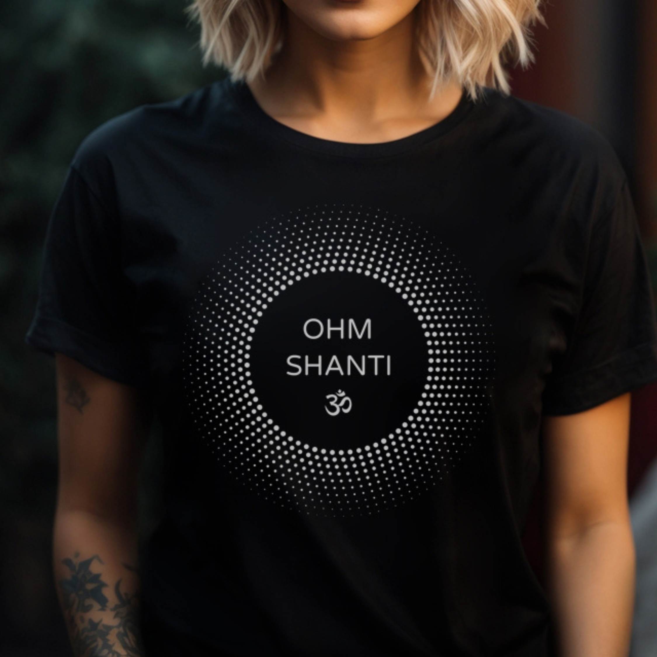 Mikina bez kapuce Unisex s potiskem Ohm Shanti