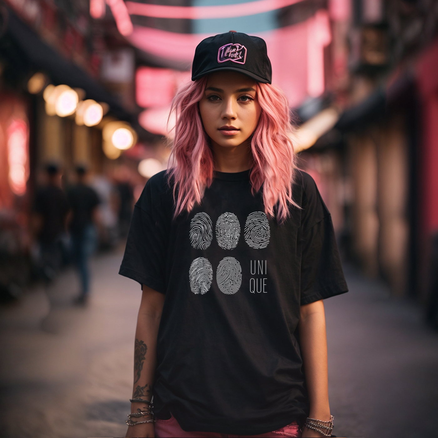Mikina bez kapuce Unisex s potiskem You are UNIQUE