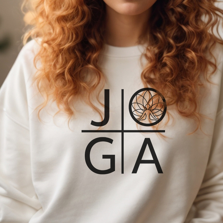 Mikina bez kapuce Unisex s potiskem Joga 