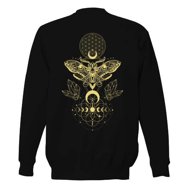 Mikina bez kapuce Unisex s potiskem BOHO květina života
