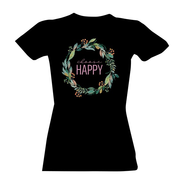 Mikina bez kapuce Unisex s potiskem Choose Happy 