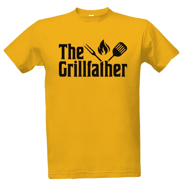 Tričko s potiskem Grillfather - mistr roštu a ohně