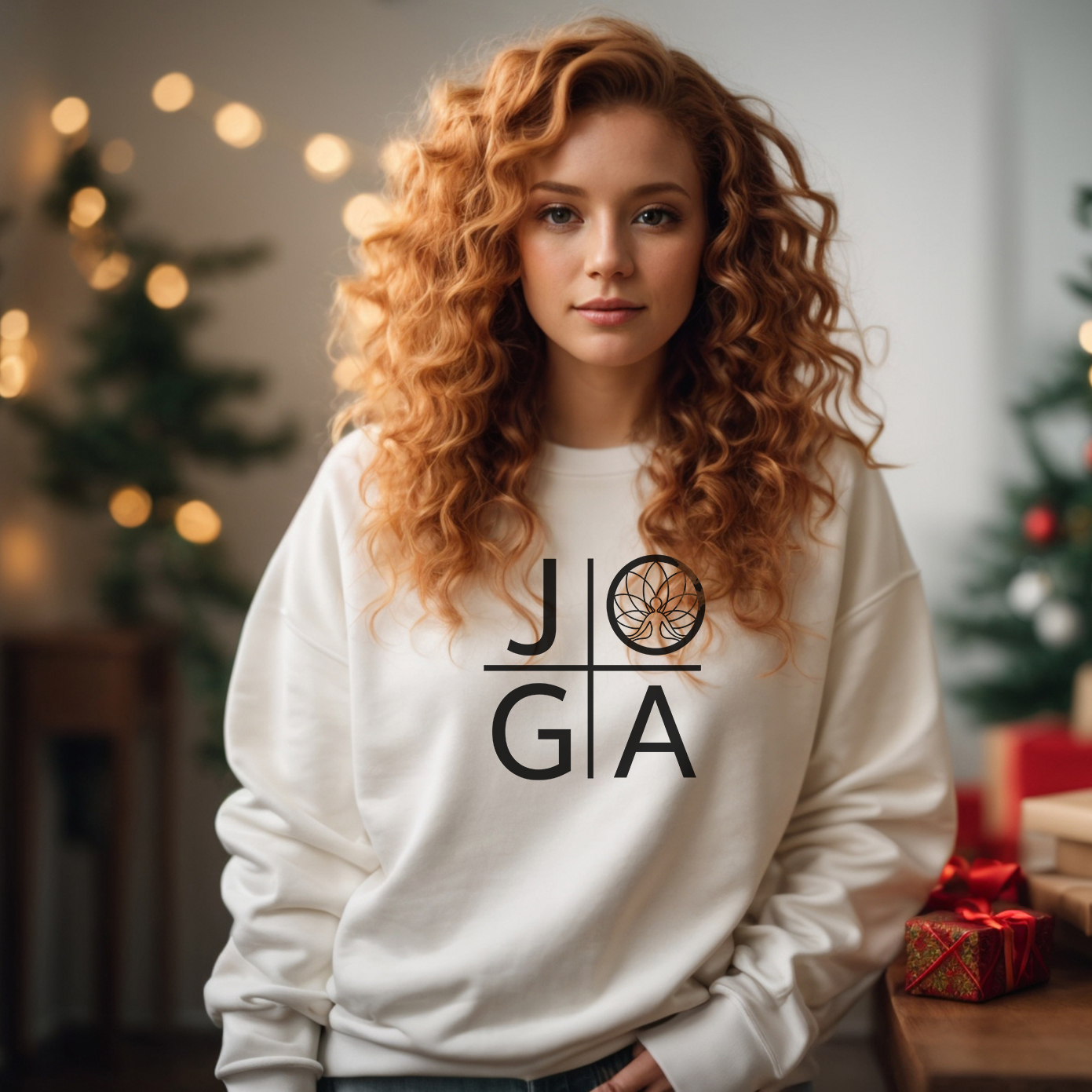 Mikina bez kapuce Unisex s potiskem Joga 