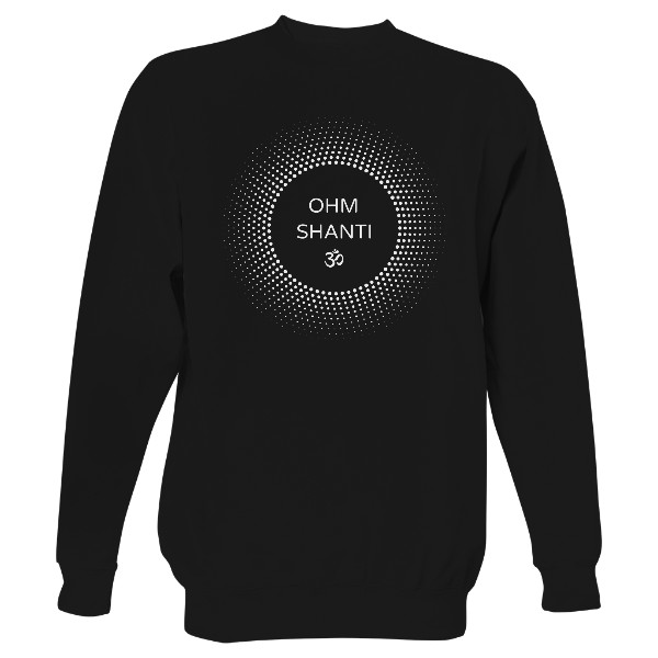 Mikina bez kapuce Unisex s potiskem Ohm Shanti