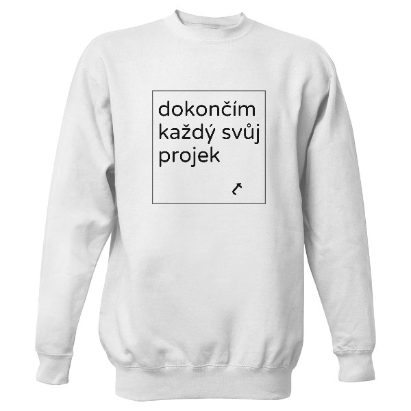 Mikina bez kapuce Unisex s potiskem Projektový manažer