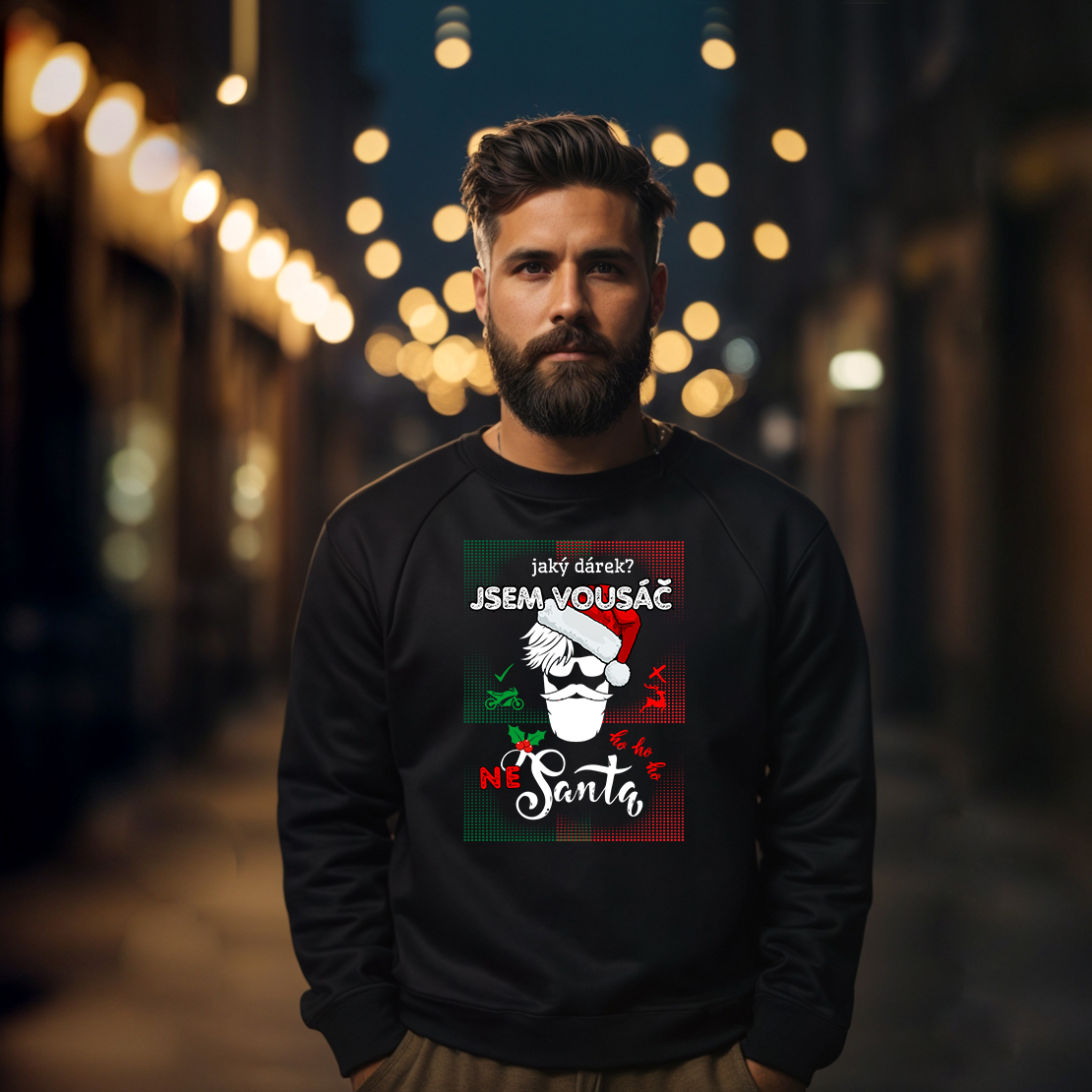 Tričko s potiskem Vousáč