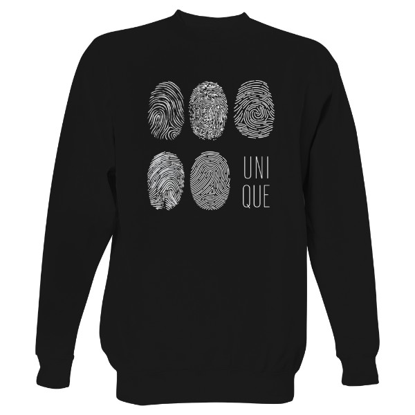 Mikina bez kapuce Unisex s potiskem You are UNIQUE